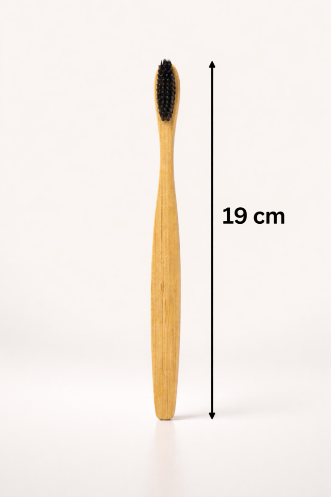 C Curve Flat Handle Adult Bamboo Toothbrush