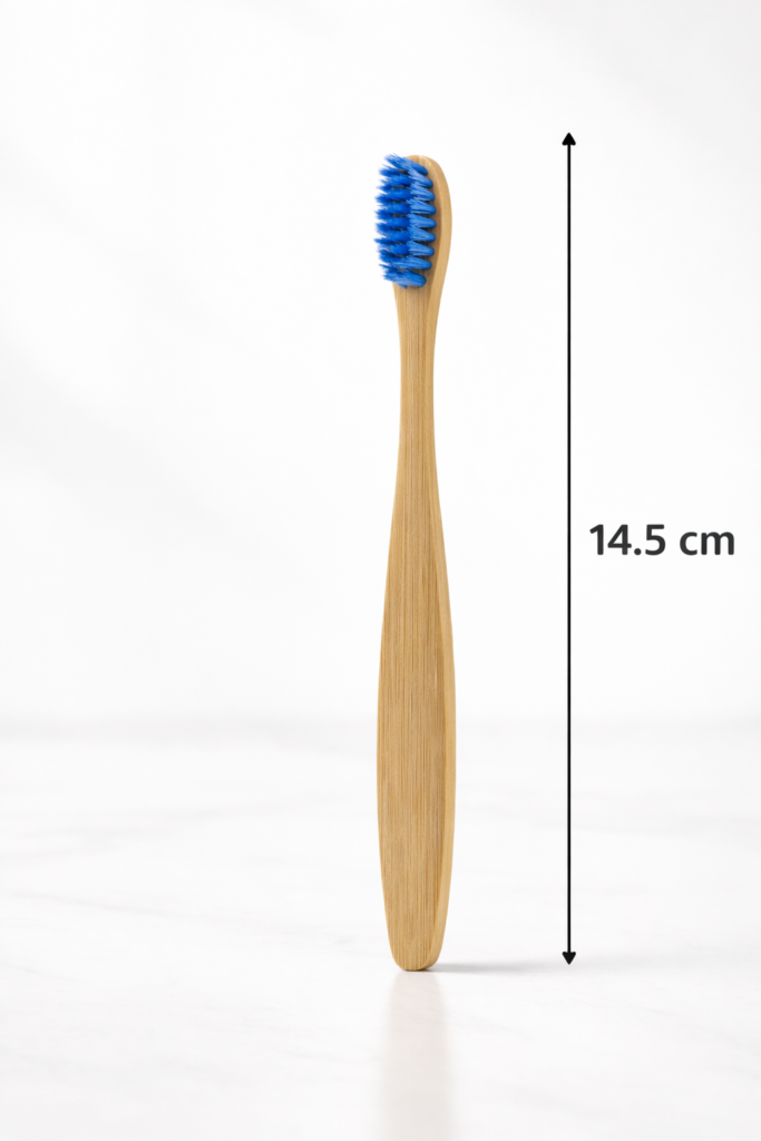 C Curve Flat Handle kids Bamboo Toothbrush