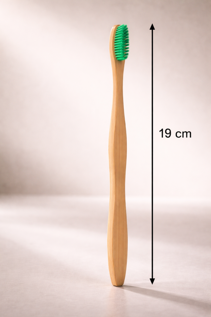 S Curve flat handle adult bamboo tooth brush